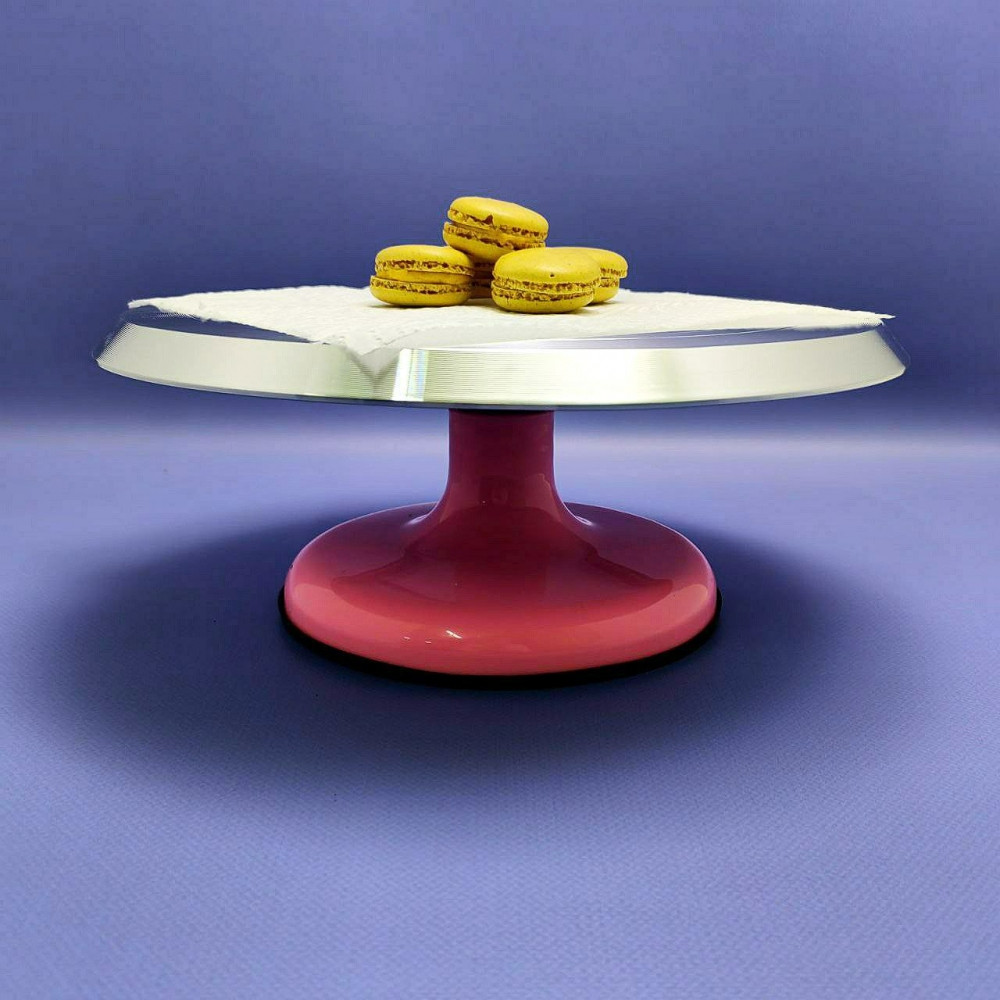 Металлическая подставка для торта/поворотный стол для кондитера на крутящейся ножке, Ø-30.50 см - фото 1 - id-p219210558
