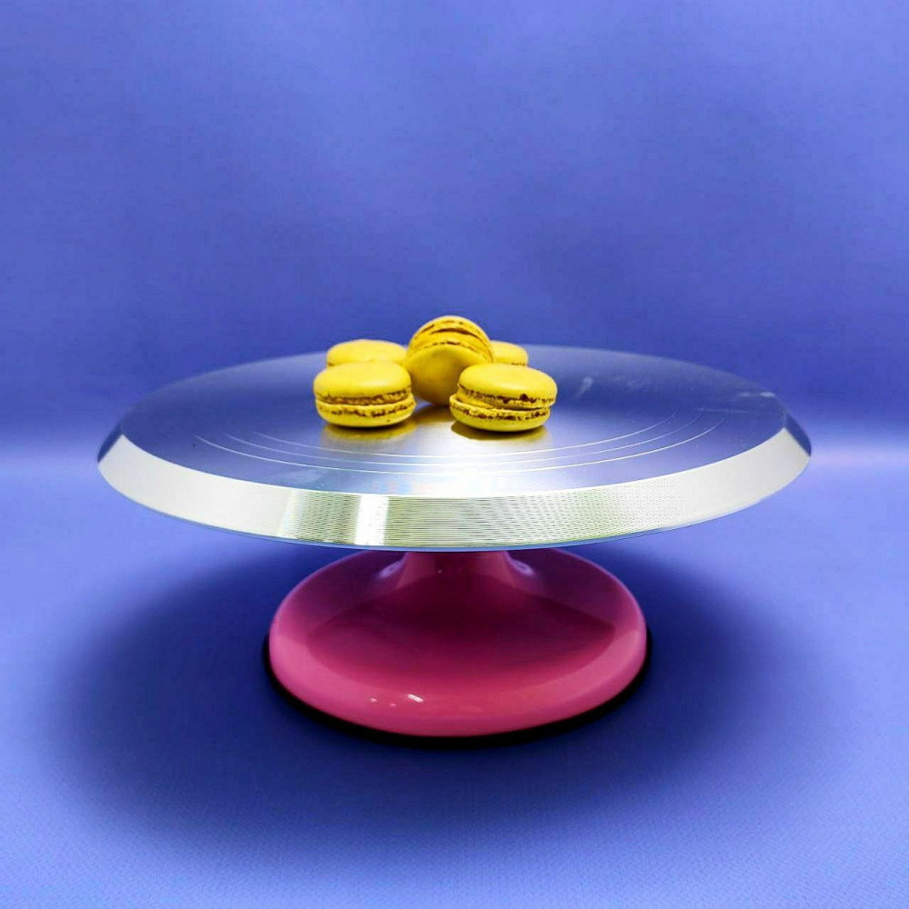 Металлическая подставка для торта/поворотный стол для кондитера на крутящейся ножке, Ø-30.50 см - фото 6 - id-p219210558