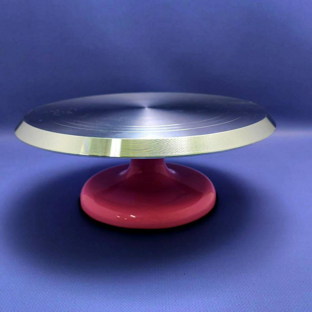 Металлическая подставка для торта/поворотный стол для кондитера на крутящейся ножке, Ø-30.50 см - фото 7 - id-p219210558
