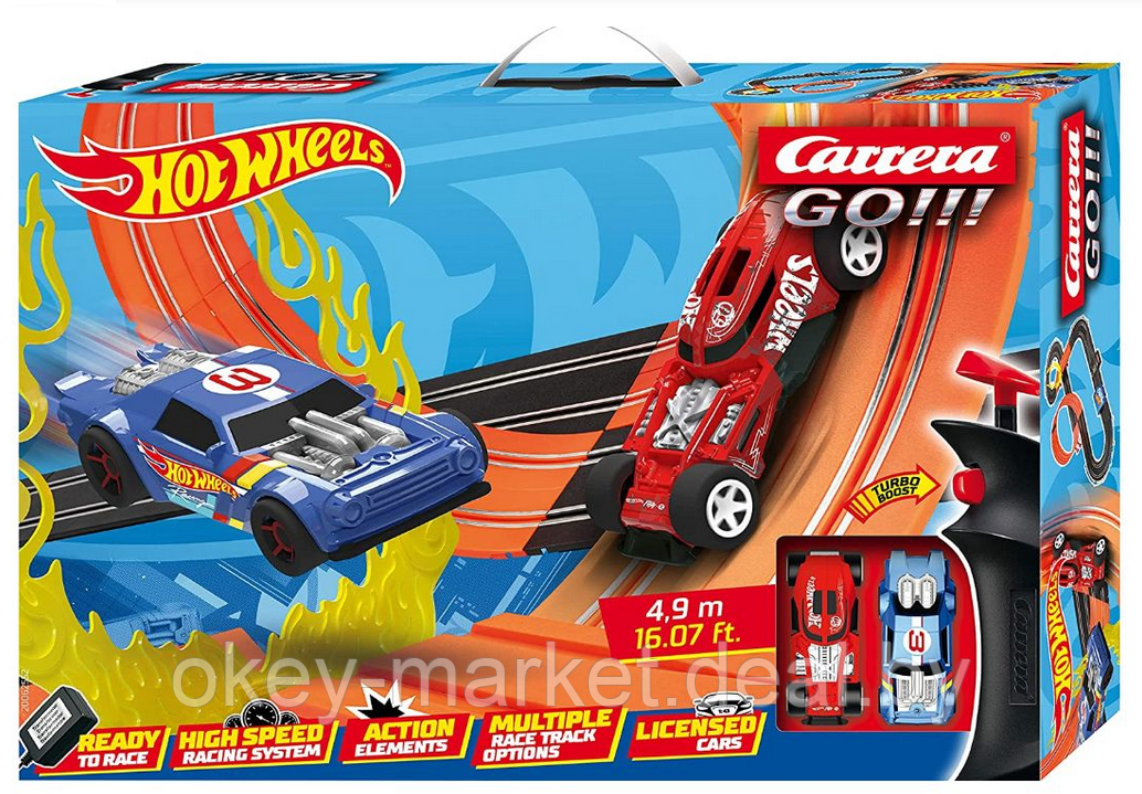 Гоночный трек Carrera GO! Hot Wheels 4,9 метра 62552 - фото 2 - id-p219210585
