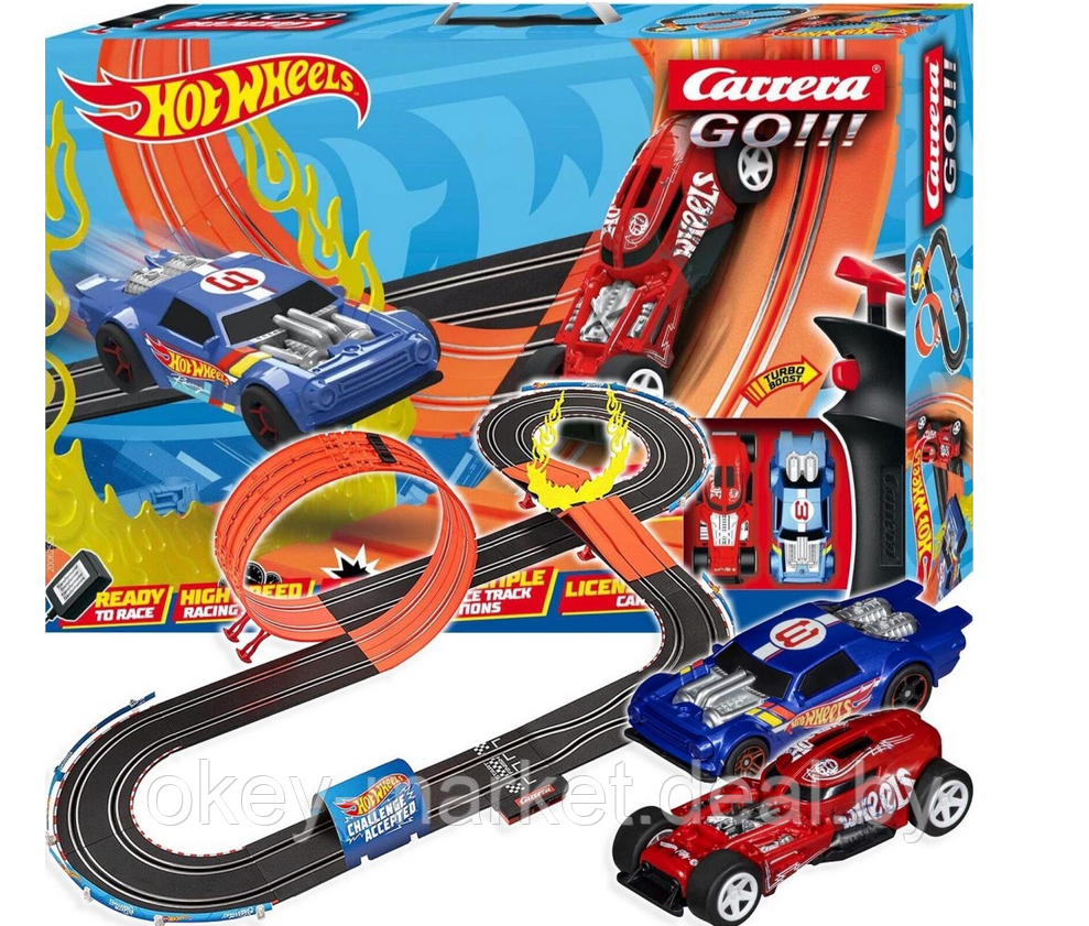 Гоночный трек Carrera GO! Hot Wheels 4,9 метра 62552 - фото 1 - id-p219210585
