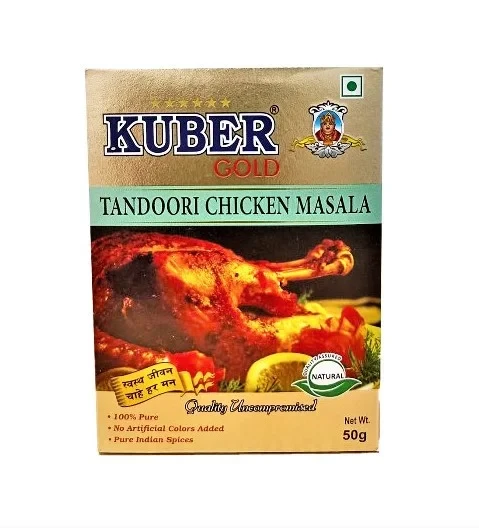 Смесь специй для курицы Тандури KUBER GOLD Tandoori Chicken Masala, 50г Индия - фото 1 - id-p219210627