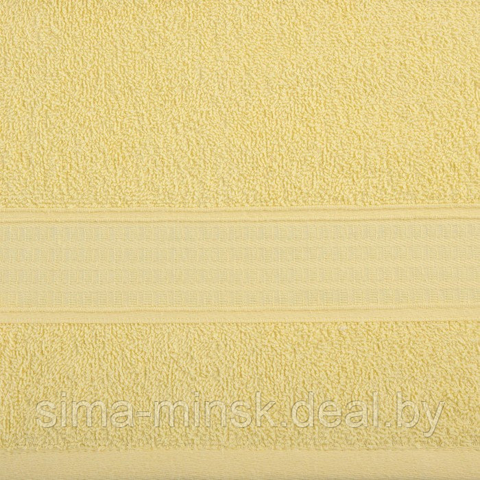 Полотенце махровое, размер 50x90 см, цвет светло-желтый - фото 1 - id-p219211711