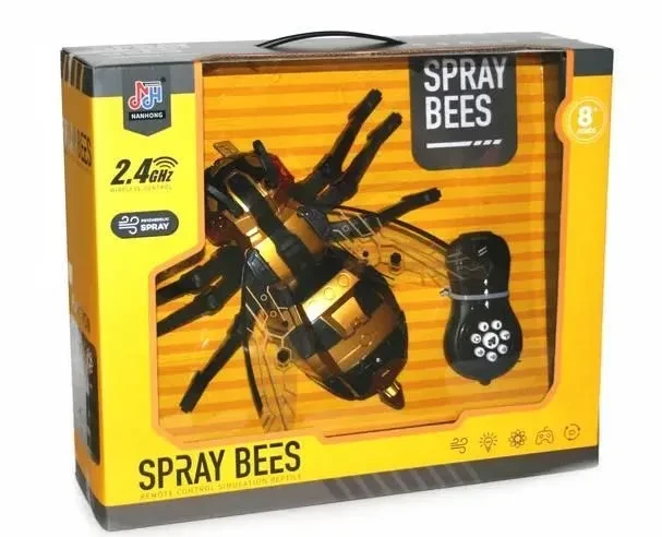 Радиоуправляемая оса пчела на радиоуправлении Робот пчела 128А-33 со спреем - фото 1 - id-p219212409