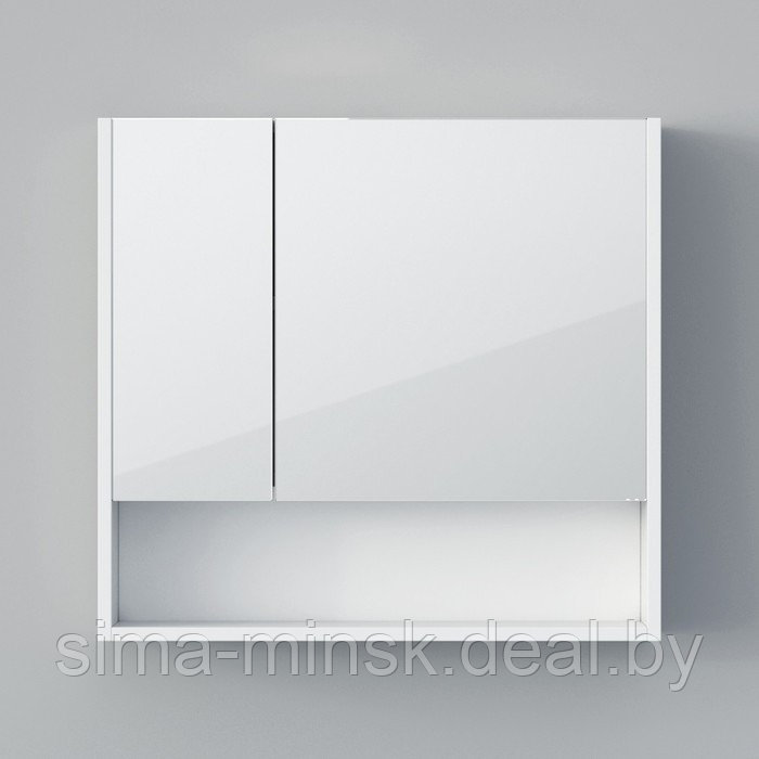 Шкаф-зеркало Spectrum 70, 70 х 75 х 15 см, с доводчиком, фасад МДФ - фото 4 - id-p219211615