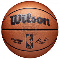 Мяч баскетбольный профессиональный Wilson NBA Official Game BSKT Retail Indoor №7 (арт. WTB7500XB7)