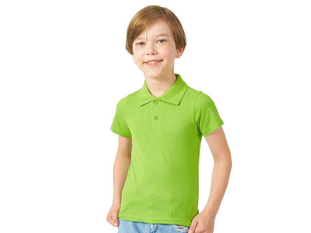 Рубашка поло First детская, зеленое яблоко - фото 1 - id-p219213776