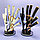 Набор кухонных ножей из нержавеющей стали 9 предметов Alomi на подставке / Подарочная упаковка Черный мрамор, фото 7