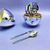 Набор столовых приборов в Яйце - подставке Miniegg 12 предметов Серебро, фото 9