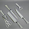 Набор кухонных ножей из нержавеющей стали 6 предметов ZEPTEP ZP-003/ Подарочная упаковка, фото 7