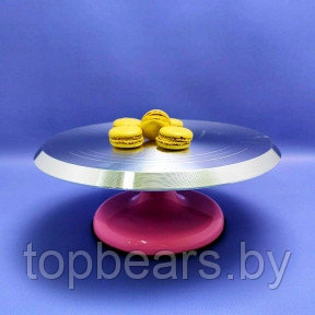 Металлическая подставка для торта/поворотный стол для кондитера на крутящейся ножке, -30.50 см - фото 1 - id-p219213686