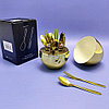 Набор столовых приборов в Яйце - подставке Miniegg 12 предметов Золото, фото 3