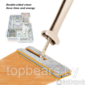 Самоотжимающаяся швабра лентяйка Self-Wringing Flat Mop - фото 1 - id-p210319178