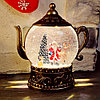 Светильник - ночник со снегом музыкальный декоративный на Рождество и Новый Год Happy Holiday Дед Мороз (2, фото 9