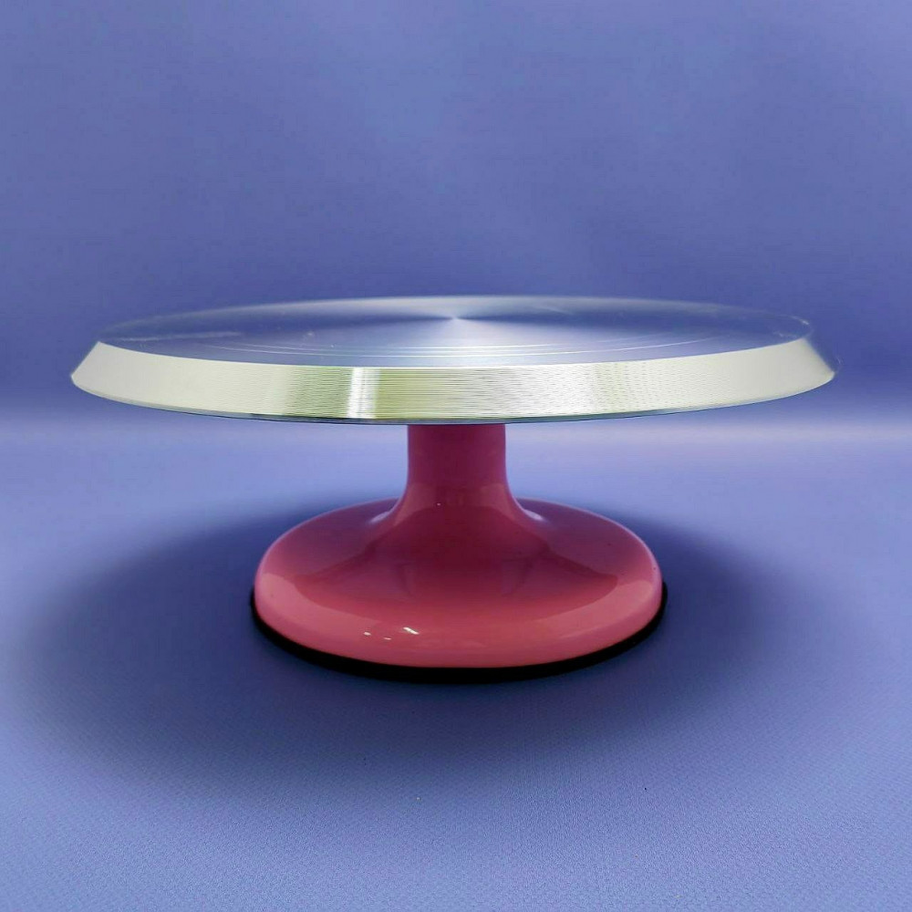 Металлическая подставка для торта/поворотный стол для кондитера на крутящейся ножке, -25см - фото 2 - id-p219213979