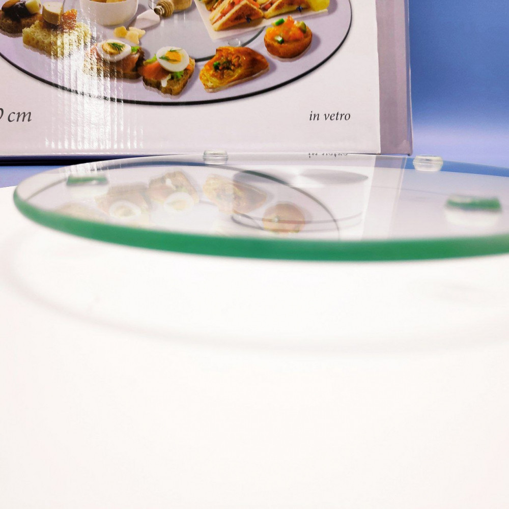 Подставка для торта / Поворотный стол для кондитера на стеклянном крутящемся диске, -30см, Plateau tournant en - фото 3 - id-p219213982