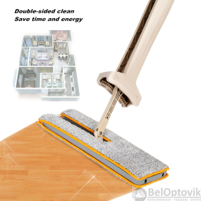 Самоотжимающаяся швабра лентяйка Self-Wringing Flat Mop - фото 1 - id-p219213983