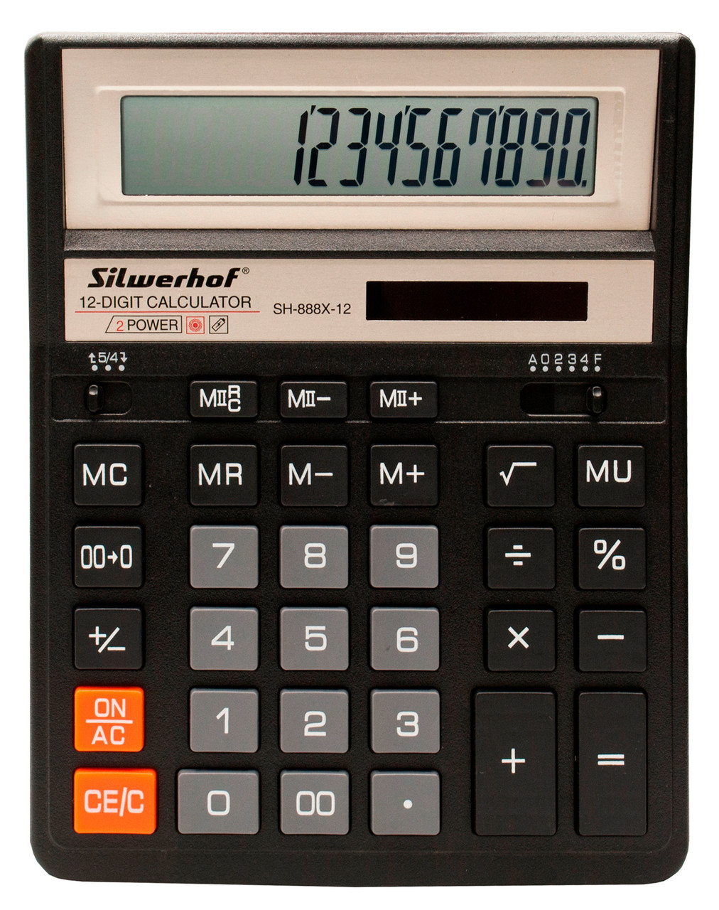 Калькулятор настольный Silwerhof SH-888X-12 черный 12-разр., 1789257 - фото 1 - id-p219207580