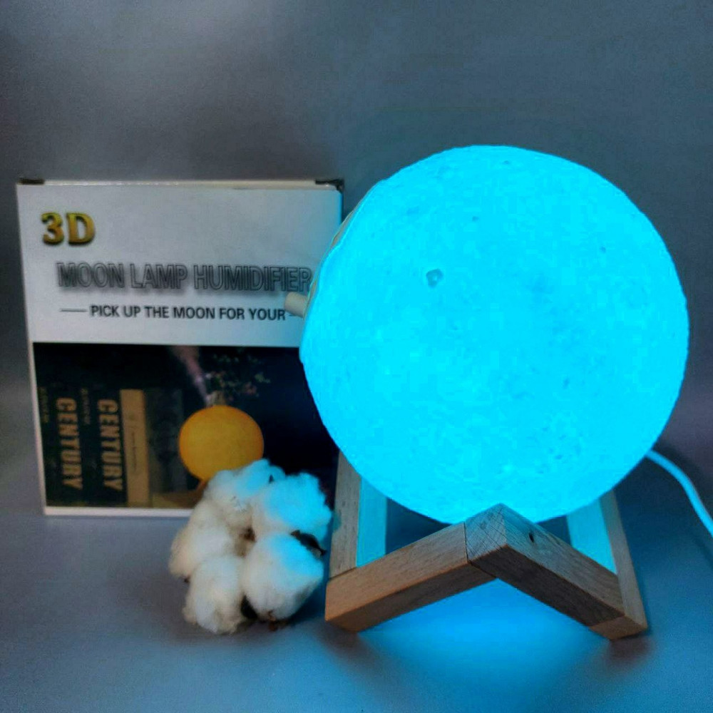 Увлажнитель (аромадиффузор) воздухаUSB MOON LAMP Humidifier 3D с функцией ночника880ml - фото 2 - id-p219213987