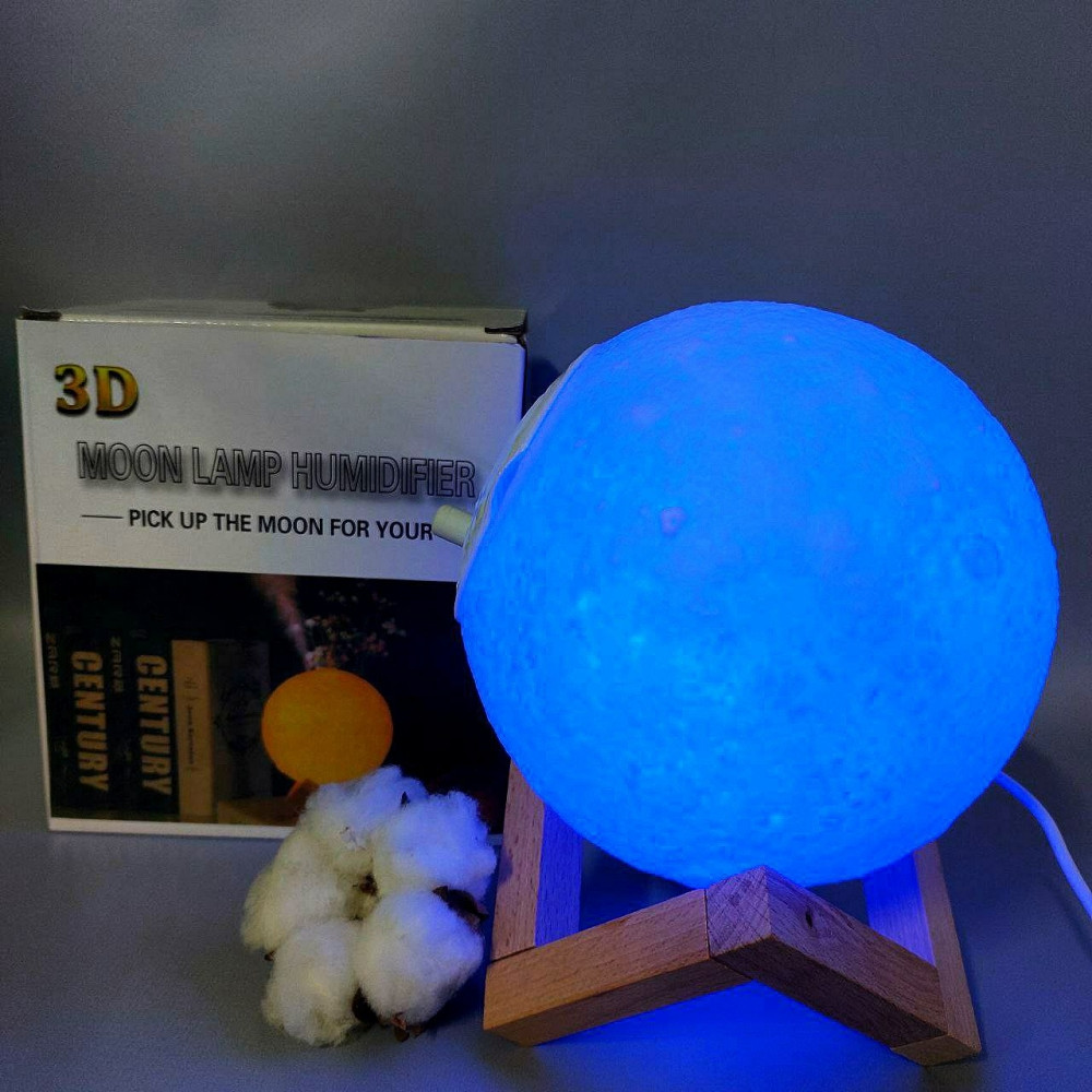 Увлажнитель (аромадиффузор) воздухаUSB MOON LAMP Humidifier 3D с функцией ночника880ml - фото 3 - id-p219213987