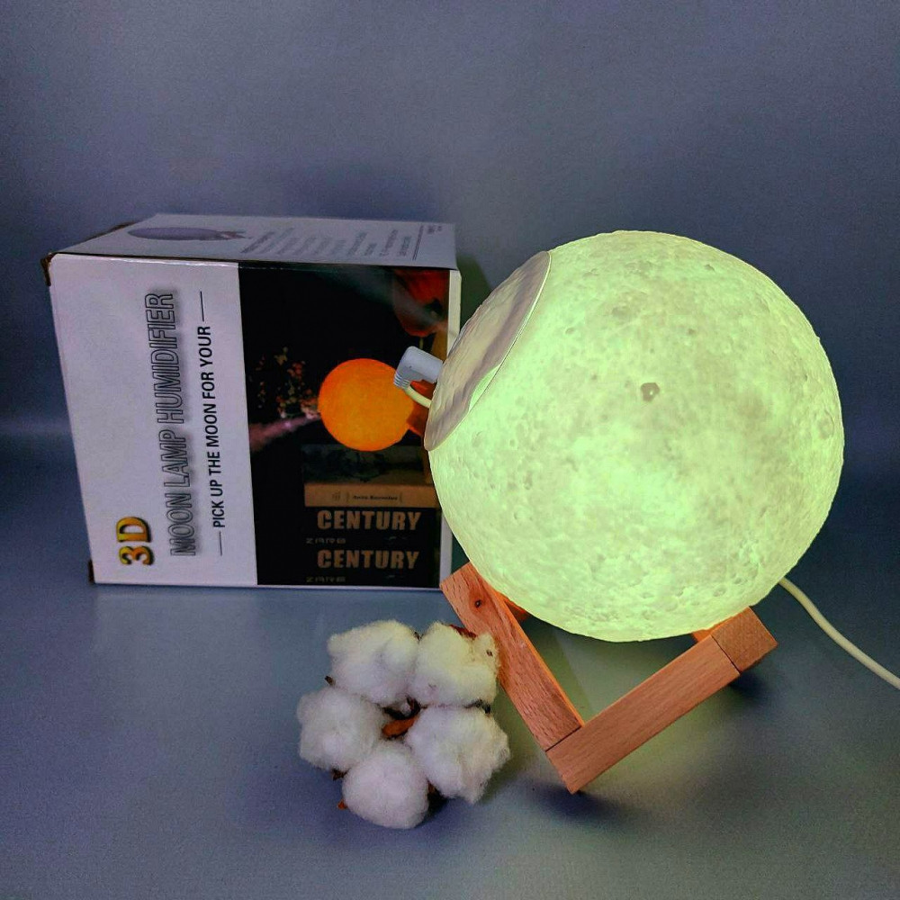 Увлажнитель (аромадиффузор) воздухаUSB MOON LAMP Humidifier 3D с функцией ночника880ml - фото 8 - id-p219213987