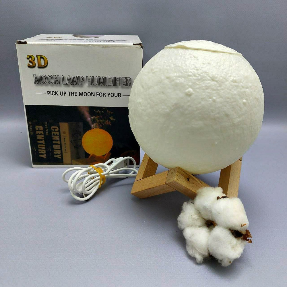 Увлажнитель (аромадиффузор) воздухаUSB MOON LAMP Humidifier 3D с функцией ночника880ml - фото 10 - id-p219213987