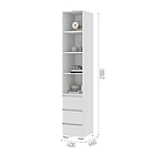 Пенал открытый Хелен ПН-02 - Белый (Стендмебель), фото 2