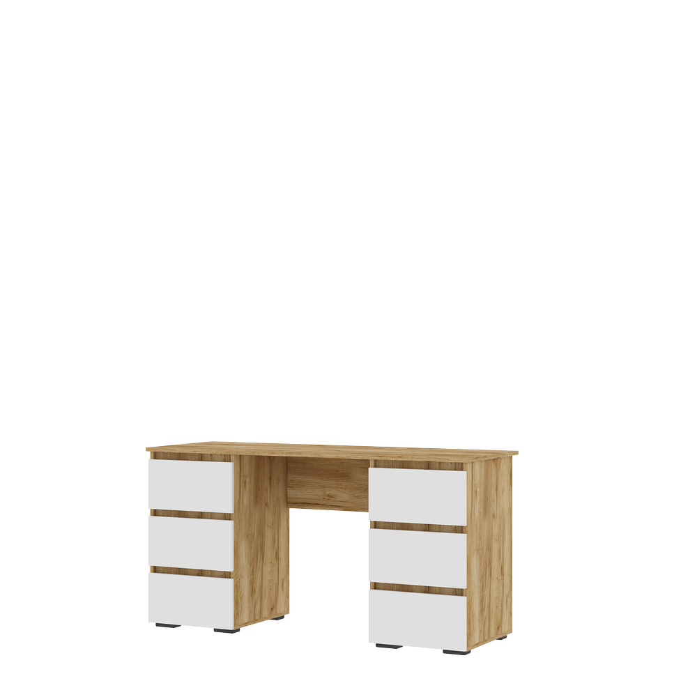 Стол письменный Хелен ПС-02 - Белый/Дуб крафт золотой (Стендмебель)