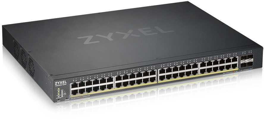 Коммутатор ZYXEL XGS1930-52HP Hybrid Smart L2+ switch PoE+ ZYXEL Nebula Flex, 48xGE PoE+, 4xSFP+, budget PoE - фото 1 - id-p212708209