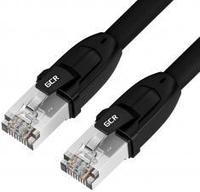 GCR Патч-корд LSZH PROF кат.8 ethernet 0.3m F/FTP, RJ45, CU, 26 AWG, литой, прямой, черный, экранированные