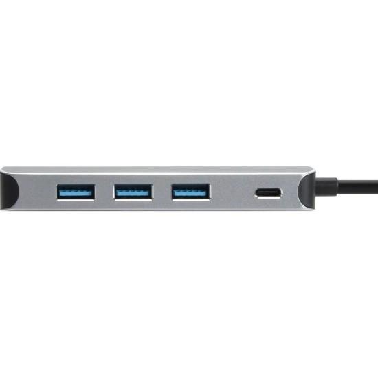 Адаптер концентратор Type-C -- 4 port USB3.0 HUB+PD, Alum Shell VCOM CU4383 - фото 1 - id-p214276198