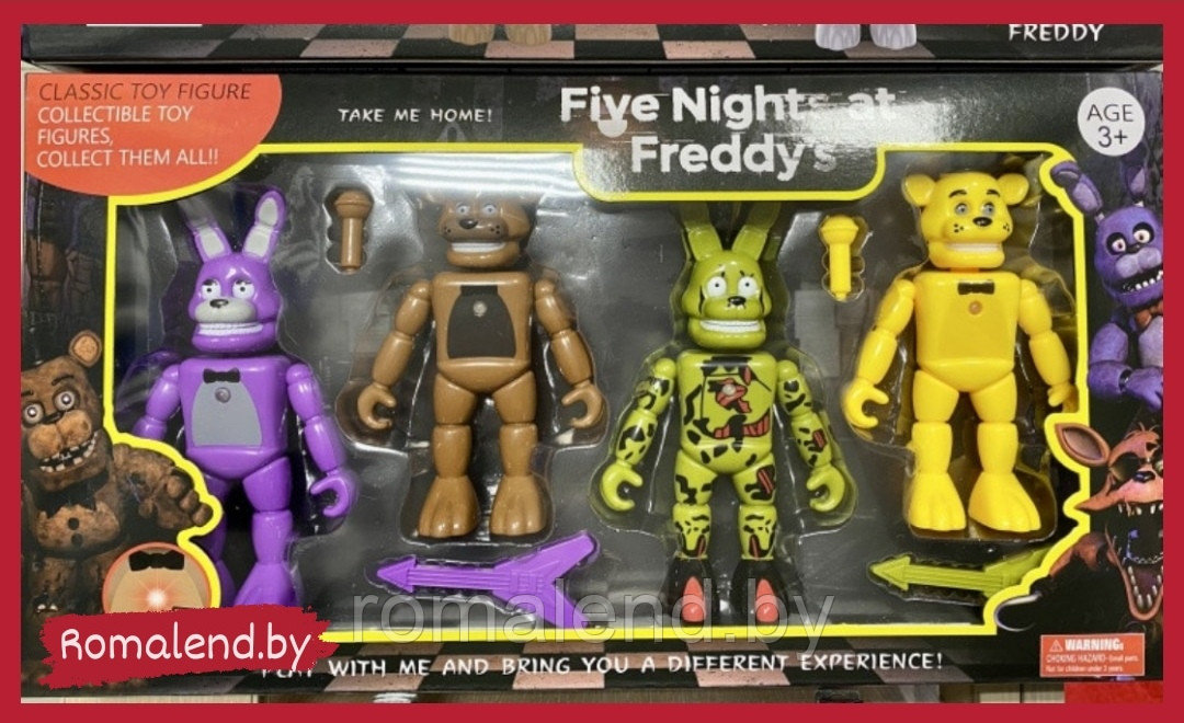 Набор Аниматроников 4 шт. Five Nights At Freddy’s Funko POP Game (аналог)