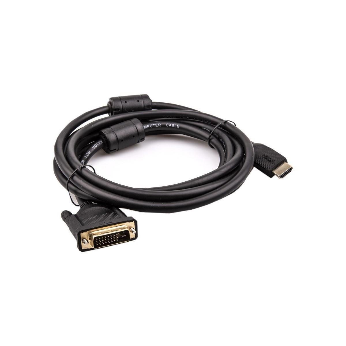 Кабель HDMI AM/DVI(24+1)M, 3м, CU, 1080P@60Hz, 2F, VCOM CG484G-3M - фото 1 - id-p218188057