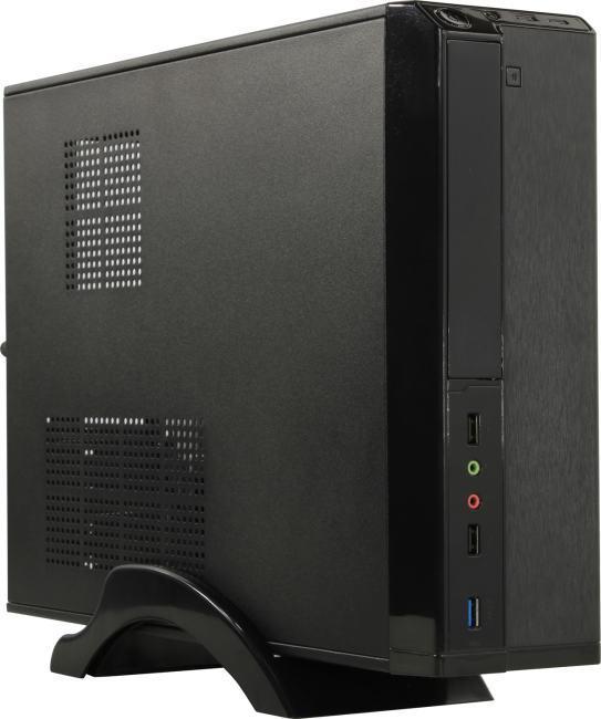 Exegate EX288779RUS Корпус Desktop ExeGate MI-207U (mini-ITX/mATX, без БП, 2*USB+1*USB3.0, аудио, черный) - фото 1 - id-p203914545