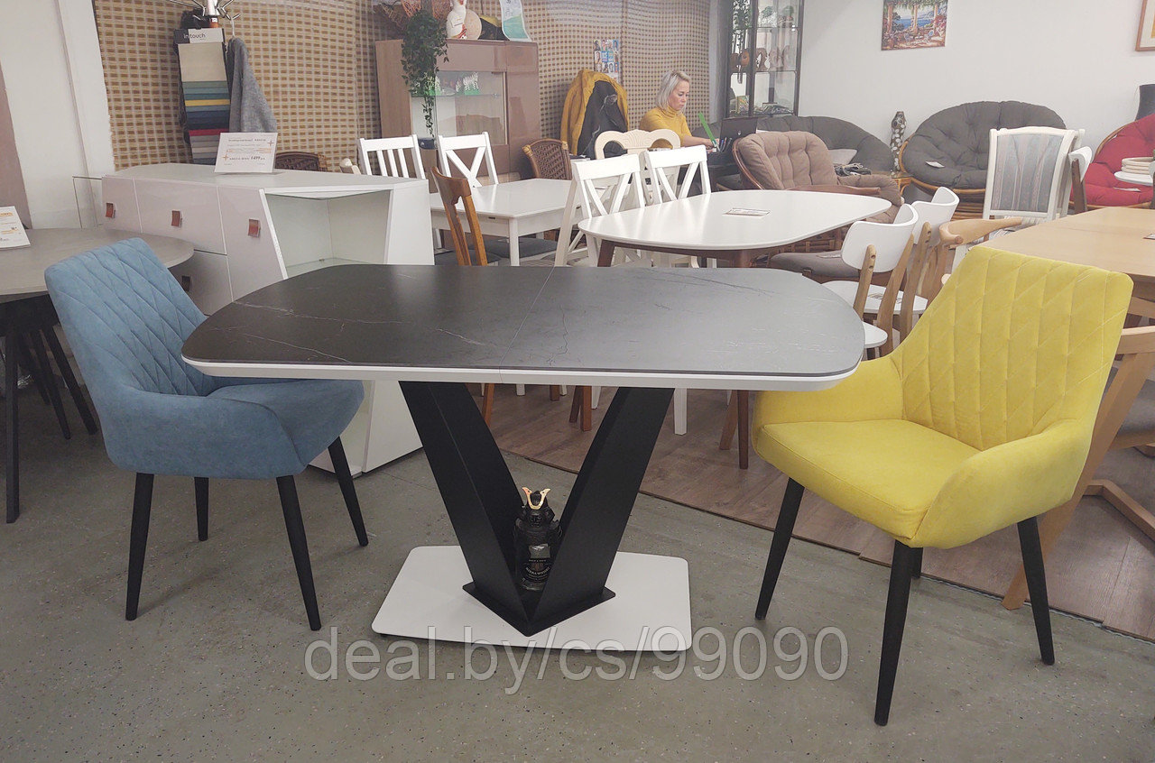 Дизайнерские и современные раздвижные столы и столы моно со столешницей из керамогранита класса LUXURY KERAMO