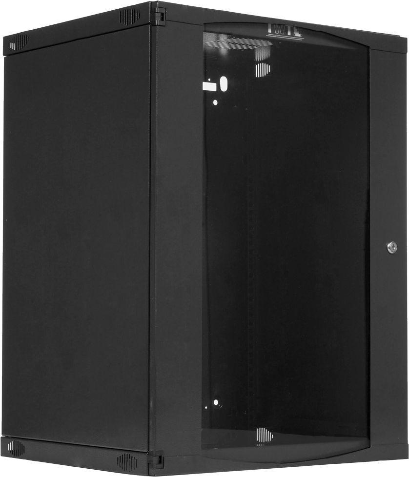 Шкаф настенный Next, 18U 550x600, стеклянная дверь, черный - фото 1 - id-p203911172