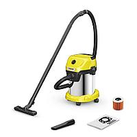 Строительный пылесос Karcher WD 3 S V-17/4/20 1000Вт (уборка: сухая/сбор воды) желтый