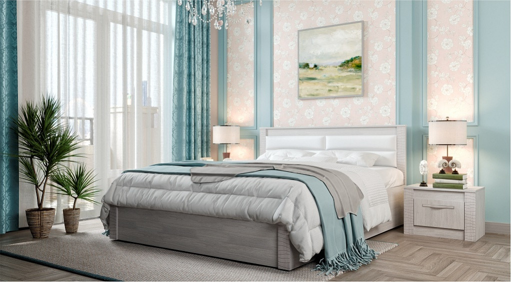 Спальня Монако - Комплект 1 - Ясень белый (BTS) - фото 1 - id-p219232831