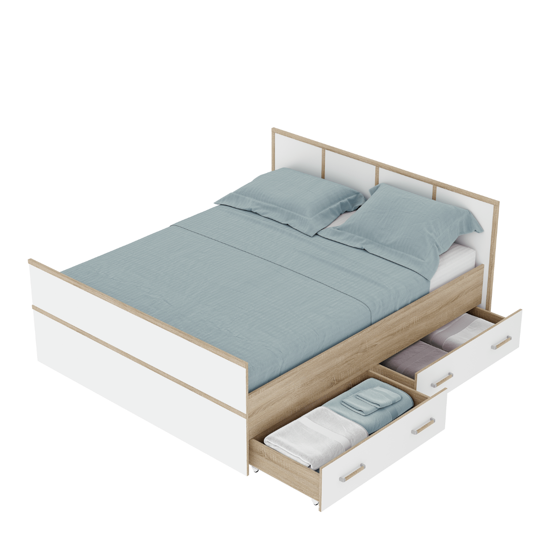 Спальня Сакура - Комплект 3 - Дуб сонома/Белый (BTS) - фото 9 - id-p219232858