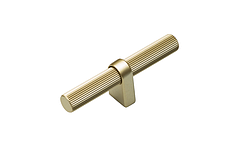 Ручка мебельная CEBI A4241 016 мм STRIPED (в полоску) цвет PC35 матовое золото полимер