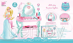 YL60014 Трюмо детское с пианино, туалетный столик со стульчиком