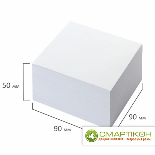 Блок для записей BRAUBERG, непроклеенный, куб 9х9х5 см, белый - фото 3 - id-p219023351