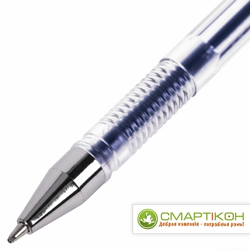 Ручка гелевая BRAUBERG "EXTRA", СИНЯЯ, корпус прозрачный, узел 0,5 мм, линия 0,35 мм - фото 2 - id-p219023224
