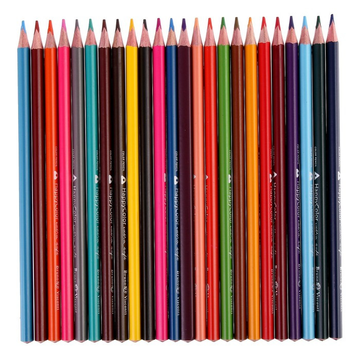 Карандаши 24 цвета Happycolor в металлической тубе, микс - фото 4 - id-p219218664