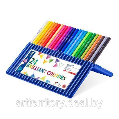 Набор цветных карандашей STAEDTLER (24 цвета в пластиковом пенале) - фото 1 - id-p219234422