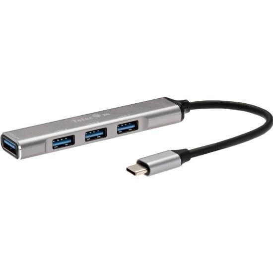 Переходник USB 3.1 Type-C-- USB3.0+3 USB2.0, Aluminum Shell, 0.2м Telecom TA308C VCOM - фото 1 - id-p214629532