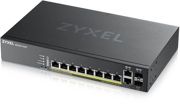Коммутатор Zyxel NebulaFlex Pro GS2220-10HP-EU0101F 10G 8PoE+ 180W управляемый