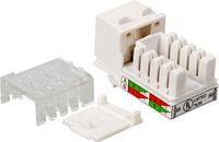 LANMASTER LAN-OK45U5E/90N-WH Модуль Keystone, RJ45, кат.5E, UTP, 90 градусов, узкий, со шторкой, белый