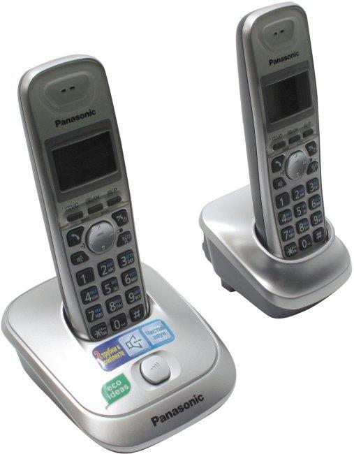 Радиотелефон Panasonic KX-TG2512RUN Platinum (2 трубки с ЖК диспл. DECT) - фото 1 - id-p211092146