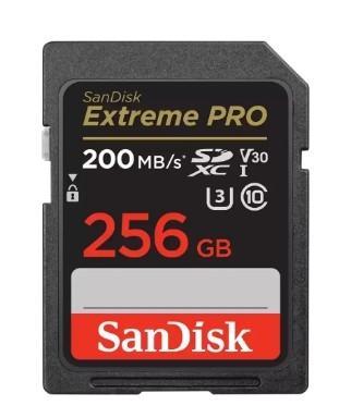 Флеш карта SD 256GB SanDisk SDXC Class 10 V30 UHS-I U3 Extreme Pro 200MB/s - фото 1 - id-p219225148